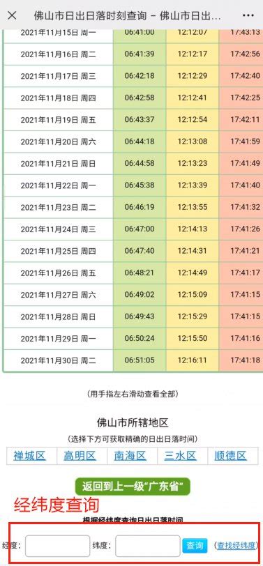 日出方位查詢|日出日落查询查询